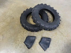 TWO New 6.00-16 BKT AS-504 Farm Lug Traction Implement Tires and Tubes 6 ply I-3 - Picture 1 of 4