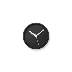 Orologio da parete e supporto Lemnos RM24-07 BK nero analogico orologio extra normale Giappone - Foto 1 di 8