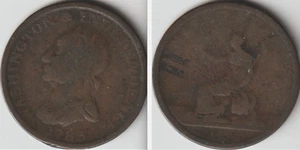 1783 Washington Independence Draped Bust Copper Coin No Button - Picture 1 of 3