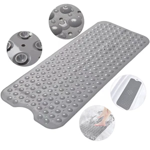 Extra Large Bath Mat Non Slip Bathtub Anti Mold Strong Suction Rubber Shower Mat - Picture 1 of 32