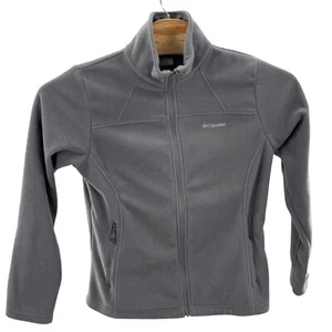 Columbia Fleece Jacket Full Zip Gorpcore hiking Lightweight Gray Interchange L - Picture 1 of 9