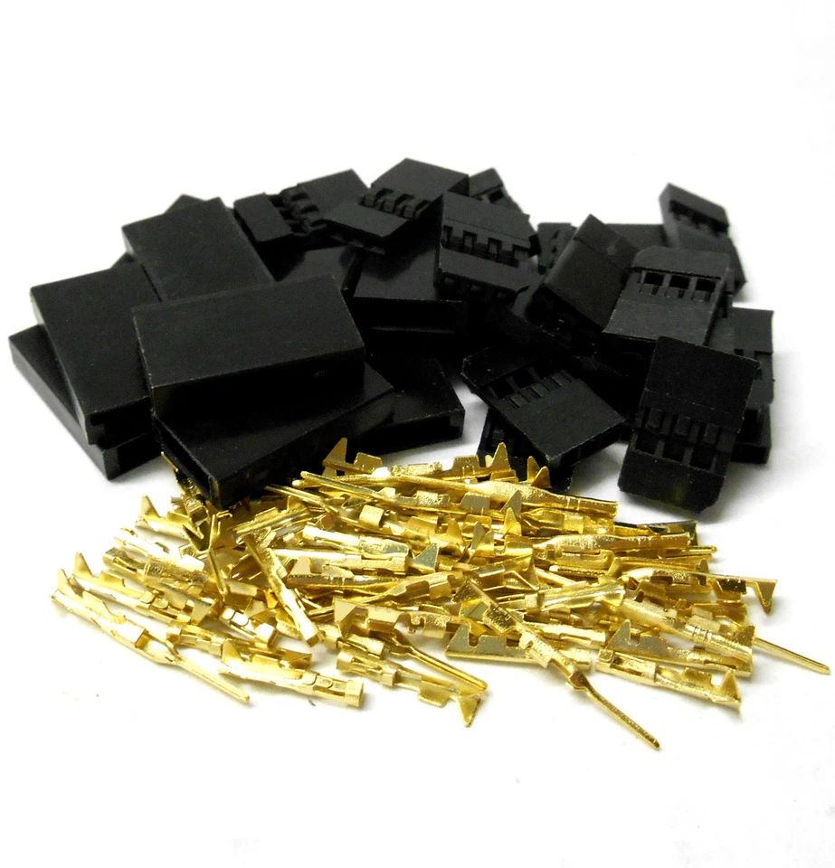 C1003GM10 RC Futaba Set Male Battery Servo Connector Plug Full Gold X 10
