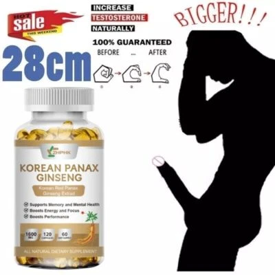 Koreanischer roter koreanischer Ginseng 120 Kapseln hochfester roter Panax Extrakt stark - Bild 1 von 4