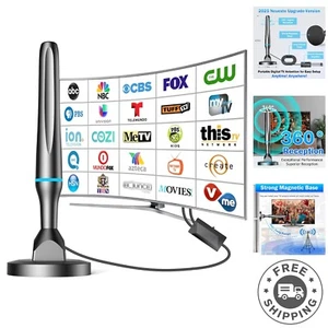 Compact Digital TV Indoor Antenna with Strong Magnetic Base - Enjoy Free HDTV! - Picture 1 of 10