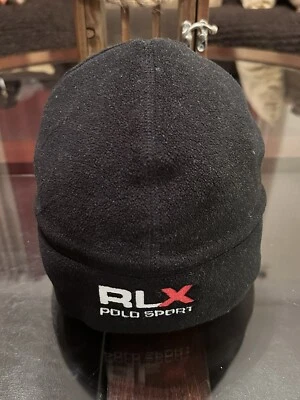 Ralph Lauren RLX Gent’s Talla Única Para Todos Gorro Calavera Sombrero POLO NEGRO Foto 1 de 4