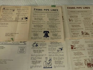 1948-55 Evans Pfeifenleitungen Uhrichsville Ohio 37 Ausgaben Kanalpfeifensteine etc - Bild 1 von 4