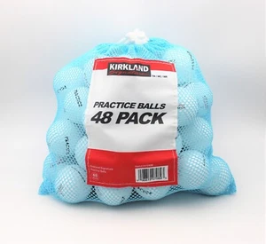 48 NEW Kirkland Signature Performance Practice Golf Balls w/ Drawstring Bag - Picture 1 of 1