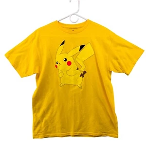 NWT Pokemon Pikachu T Shirt Kids Boys XL 18/20 Yellow Short Sleeve Cotton - Picture 1 of 8