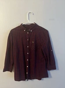 Fred Perry Blouse Woman Size USA 8 UK 12 - Picture 1 of 1