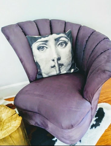 2 Art Deco Hollywood Regency Fan Tulip Channeled Parlour Chairs Cover