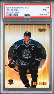 Rob Blake - 1998-99 Bowmans Best Refractor /400 #9 PSA 9 MINT Pop1