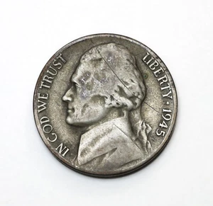 1945-D Jefferson War Time 5c Nickel 35% Silver - Picture 1 of 2