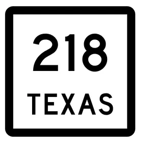 Texas State Highway 218 Aufkleber Sticker R2515 Highway Schild - Bild 1 von 1