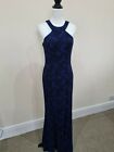N W Nightway Evening Gown, Size 8, Electric Blue.