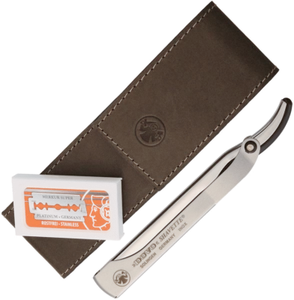 Dovo Shavette Straight Razor with Aluminum Handle & Leather Case #577056 - Picture 1 of 1