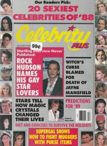 Celebrity Plus Dec 1988 ROCK HUDSON-SEAN CONNERY-CYBILL SHEPHERD-JAYNE MANSFIELD - Picture 1 of 2