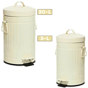 3/30 LTR AMERIKANISCHER STIL RETRO-PEDALMÜLLEIMER KÜCHE BADEZIMMER US ABFALLMÜLLEIMER - Bild 1 von 8