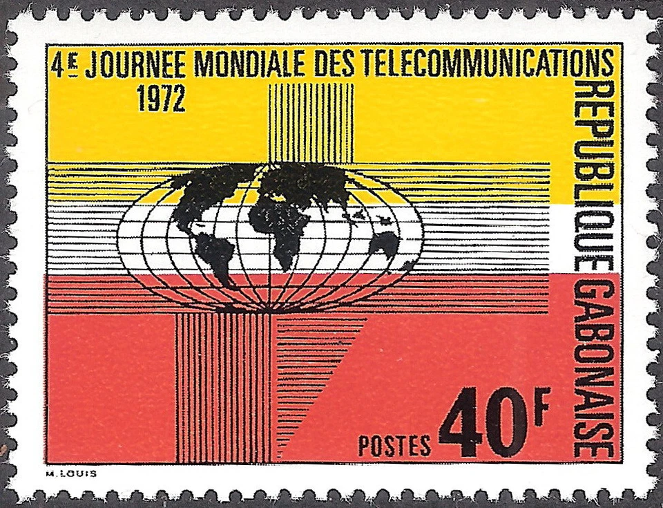 Gabón 1972 4º Día Mundial de las Telecomunicaciones MNH (SC# 294) Foto 1 de 1