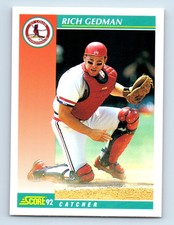 1992 Score Rich Gedman St. Louis Cardinals #689