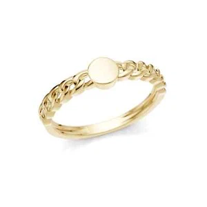Elegante anillo de cadena con rondas (oro amarillo, blanco, rosa) 8K/14K/18K ORO PAR - Imagen 1 de 19
