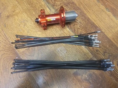 MAVIC KSYRIUM SL 20H 130x10QR 11 SPEED SHIMANO REAR HUB & SPOKES - RED & BLACK - Image 1 of 4