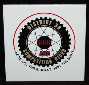 VINTAGE FLIESE District 38 Desert AMA Competition Rider seltener Fund! - Bild 1 von 2