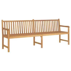 Garden Bench 228cm Solid Teak Wood Timber Outdoor Patio Park Seat Seater Chair - Picture 1 of 9