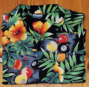 Mogul Shirt XL Collared Button Up Billiards Tropical Hawaiian Party Retro - Picture 1 of 4