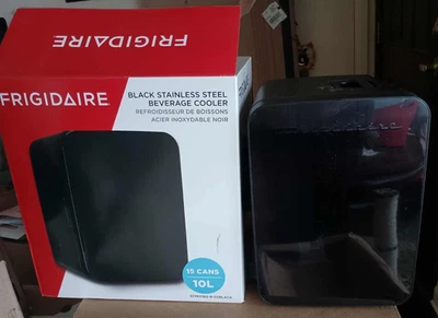 Frigidaire EFMIS183 Retro Black Stainless Steel Mini Fridge 15 Cans 10L Box MORE - Image 1 of 4
