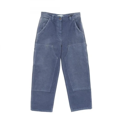 Pantalones cargo PRADA #38 algodón azul marino usados para mujer - Imagen 1 de 4