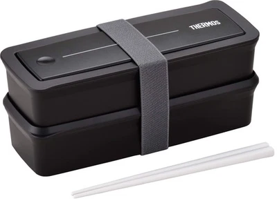 Caja de almuerzo Thermos Bento 2 niveles fresca 980 ml negra Foto 1 de 4