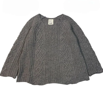 ICHI / ICHI Antigüedades Lana Cable Pullover Suéter Gris Excelente estado - Imagen 1 de 4