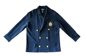 Ralph Lauren Green Tag Vintage 100% Wool Crest Double Breast Women’s Cardigan M - Picture 1 of 12