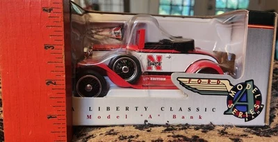 *Rare* Nebraska Huskers Die Cast Liberty Classic Ford Model "A" Bank - Image 1 of 4