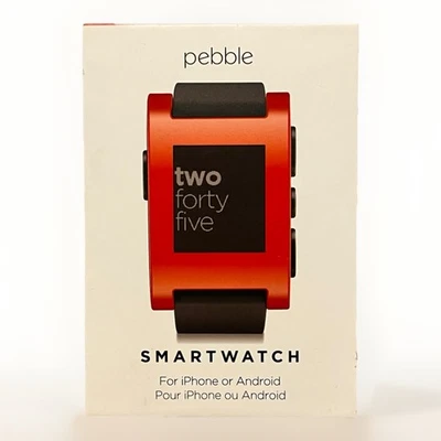 RARE NWT Pebble Technology Corp Classic 301RD Smartwatch (Red) - Image 1 of 4