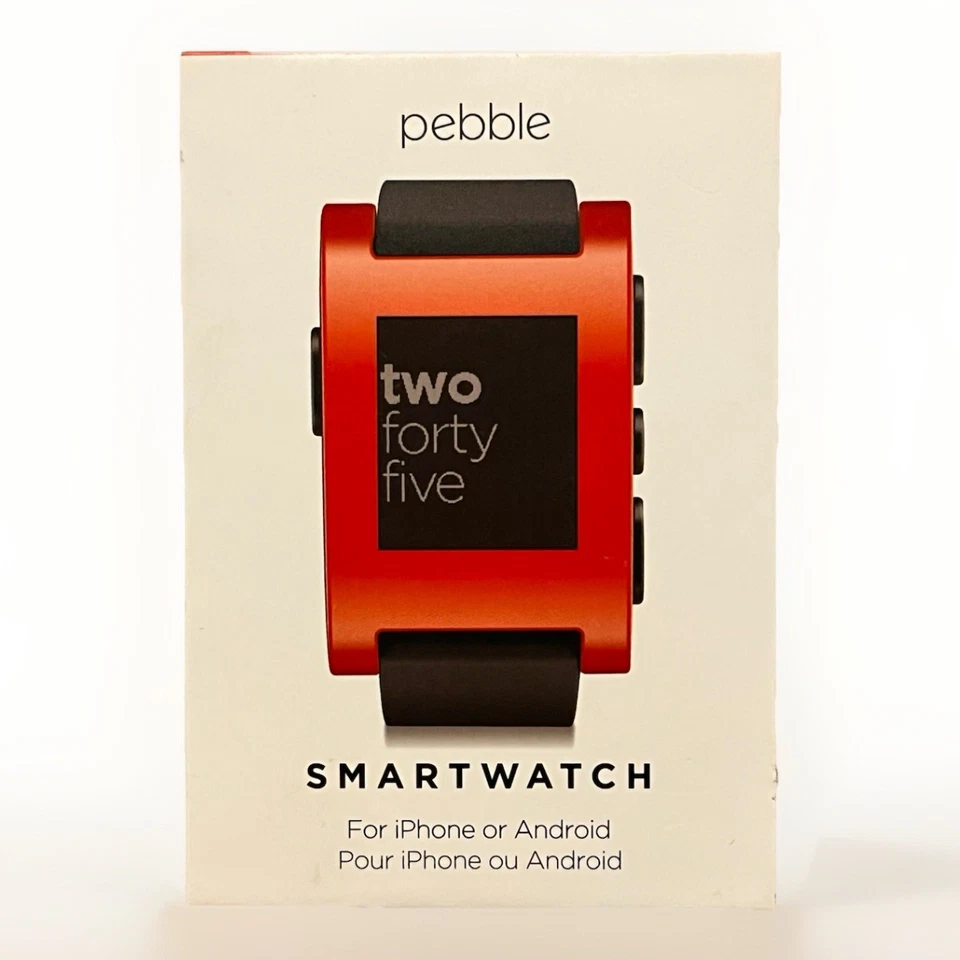 RAR Neu mit Etikett Pebble Technology Corp Classic 301RD Smartwatch (rot) - Bild 1 von 4