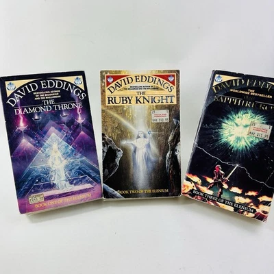 The Elenium x 3 by David Eddings (PB 1989) Diamond Throne, Ruby Knight, Sapphire - image 1 of 4