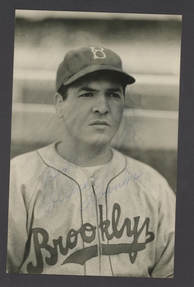 Autographed Rowe Postcard ( G Burke Photo ) of Dodgers Herman Franks - Image 1 of 1
