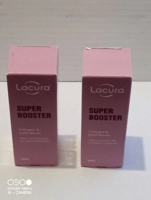 2 X Lacura Super Booster Collagen & Gold Serum 30ml x 2