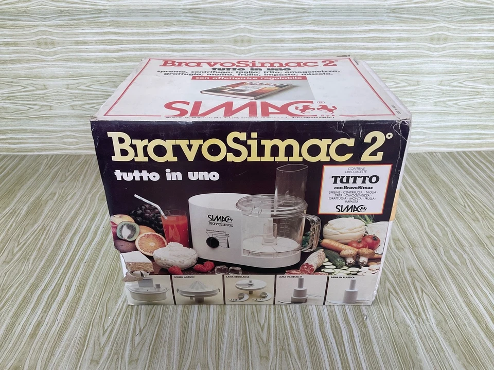 VINTAGE BRAVO SIMAC 2   Robot da cucina Bravosimac  RARO NUOVO IN BOX # 12 - Immagine 1 di 4