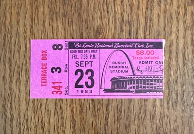 9/23/1983 Steve Carlton 300th Win season ticket Phillies 300 - Image 1 of 2