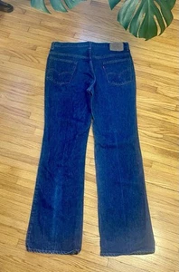 Vintage 70s Mens 38x34 Levi’s 517 Dark Blue Straight Leg Denim Jeans USA Talon - Picture 1 of 13