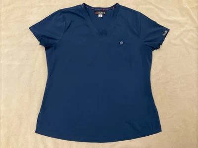 Koi Basics Scrub Top Large Womens Chest Pocket Navy Blue Active - Image 1 of 4