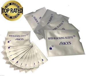 16 Pack RFID Blocking Sleeves for 12 Credit Card Protector & 4 Passport Silver - Picture 1 of 2