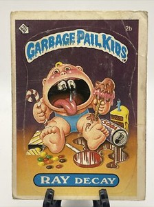 1985 Topps Garbage Pail Kids Card Series 1 OS1 Glossy Back GPK Ray Decay 2b Pale