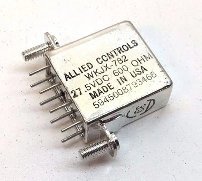 Allied Controls WKJX-782 Electromagnetic Relay 27.5VDC 600ohm 5945-00-879-3466 - Image 1 of 3