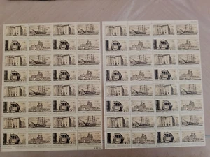 2 SHEETS  US 1971 HISTORIC PRESERVATION - 32 STAMPS EACH # 1440-43 - Picture 1 of 1