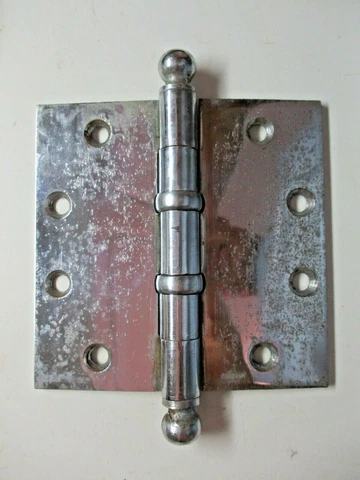 McKinney 4-1/2" Mortise Commercial Door Bearing Hinge Ball Tips Chrome 1 Antique Cover
