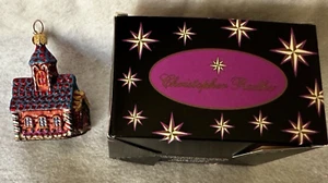 Christopher Radko "Chapel Hill" Glass Church Christmas Ornament 1997 Vintage - Picture 1 of 5