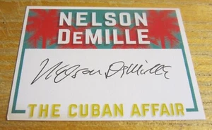 Nelson DeMille (d. 2024) Suspense Author Signed 3X4 Bookplate "The Cuban Affair" - Picture 1 of 3